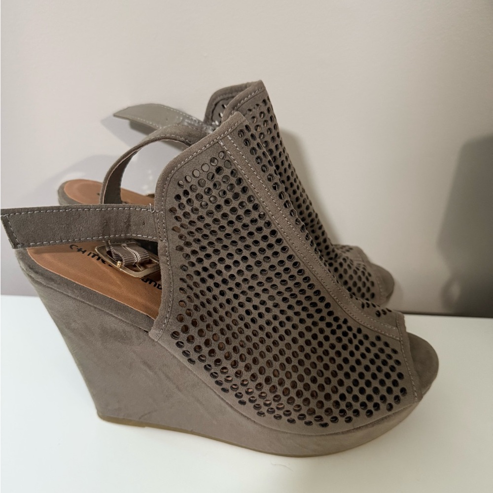 Wedge heels peep toe Chinese laundry 8.5